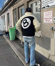 Load image into Gallery viewer, Streetwear Harajuku Winter Jackets Plush Fleece Coats Hip Hop Oversized Zipper Jacket No. 8 Billiard Patchwork Jacket Outwear