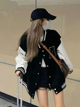 Load image into Gallery viewer, Women Bomber Baseball Oversize Varsity Jacket
