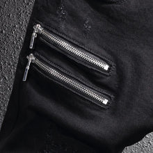 Load image into Gallery viewer, Men Elastic Slim Fit Destroyed Ripped Jeans