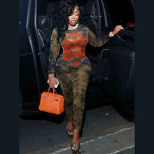 Load image into Gallery viewer, Weird Puss Tie-Dye Sexy O-Neck Full Sleeve Jumpsuit