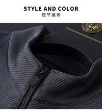 Load image into Gallery viewer, Suit Men's Casual Breathable High-end Jacket Trousers Stand-up Collar Zipper Open Mens Clothes Spring and Autumn New Sportswear