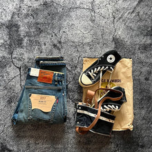 Load image into Gallery viewer, 14OZ Red Ear American Classic fit straight drum cotton ball Denim Jeans