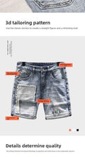 Cargar imagen en el visor de la galería, Patchwork Loose Straight Casual Denim Shorts