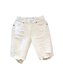 Load image into Gallery viewer, 2022 Summer Fashion Cropped Men's Tattered Ripped Shorts Loose Straight Casual White Denim Pants Streetwear Men Boyfriend Jeans