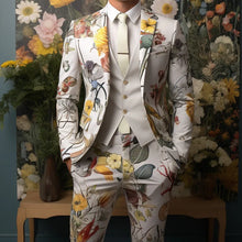 Load image into Gallery viewer, Men's Casual Digital Printing Exquisite Rose Flower Suit