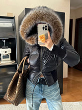 Load image into Gallery viewer, Women's Stylish and Sophisticated, Featuring Detachable Sleeves and a Large Fur Collar. Jacket