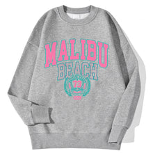 Load image into Gallery viewer, New York California Malibu Letter Sweatshirts Winter Women Casual Loose Hoodie Fleece Warm Crewneck Pullover Comfortable Clothes