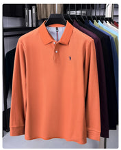 Load image into Gallery viewer, High end brand 100% cotton long sleeve polo shirt fashion luxury pony embroidery business casual comfort new Paul men's T-shirt