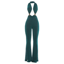Lade das Bild in den Galerie-Viewer, Halter Open Collar Backless Sleeveless Jumpsuit