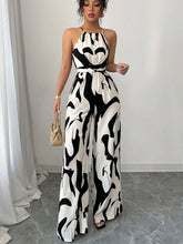 Load image into Gallery viewer, Summer Women's Sexy Halter Neck Jumpsuit Casual Pants Jump Suits For Women Geometric Print Jumpsuit Party Outfits For Women