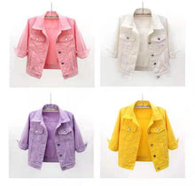 Load image into Gallery viewer, Three Quarter Sleeves Jean Jacket for Woman