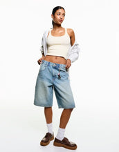 Load image into Gallery viewer, Women's Loose Denim High Waist Wide Five Quarter Short