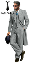 Load image into Gallery viewer, 3 Piece Stripe Business Leisure Formal Suit
