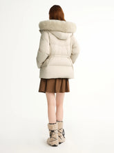 Load image into Gallery viewer, DUSHU Puff Down Jacket Long and Short Styles of Goose Down Jacket Women Fox Fur Collar 2025 Winter Outerwear Simple Commuting
