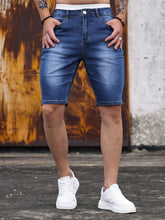 Load image into Gallery viewer, Men's Shorts Strecth Washed Vintage Distressed Pockets Button Basics Shorts