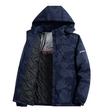 Load image into Gallery viewer, Camouflage Puffer Cargo Jackets Men Work Coats