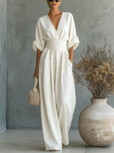 Load image into Gallery viewer, Women V-neck Jumpsuits forOffusers Overalls Vacation Outfit New