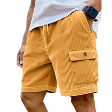 Load image into Gallery viewer, American Men's Heavy Loose Four Seasons Hip Hop Casual Sports Running Corduroy Tooling Shorts