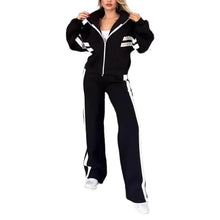 Load image into Gallery viewer, Women Two Piece Set Pants Sets Striped Jacket Matching Sets Y2k Tops Tracksuit Autumn Spring Long Pant Casual Outfit Suits 2025