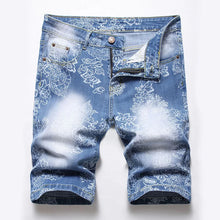 Load image into Gallery viewer, Men's Denim Shorts High-quality Brand Distressed Washed Five Quarter Pants Slim Fit for Spring and Summer