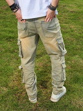 Load image into Gallery viewer, Casual Straight Jeans Mens Vintage Multi Pocket Patchwork Denim Jeans