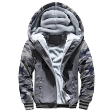 Load image into Gallery viewer, Men's Camouflage Fleece Thicken Hooded Jackets