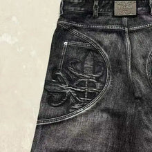 Load image into Gallery viewer, 2025 Summer New American Retro Washed Embroidered Jeans Men'S Trendy Brand Street Loose Straight Tube