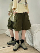 Load image into Gallery viewer, Women High Waist Cargo Shorts