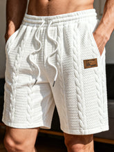 Load image into Gallery viewer, Men's White Drawstring Casual Shorts Summer Loose Breathable 5 Inch Shorts