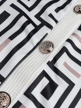Load image into Gallery viewer, Women`s Knitted Retro Geometric Pattern Casual Office Jacket