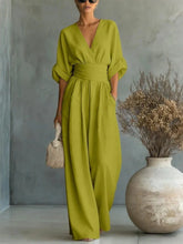 Load image into Gallery viewer, Women V-neck Jumpsuits forOffusers Overalls Vacation Outfit New