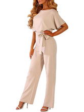Load image into Gallery viewer, Women's Belted Jumpsuit Casual Wide-Leg Pants Summer Commute Outfit Stylish & Comfortable