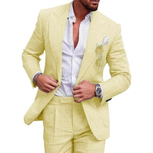 Load image into Gallery viewer, Men 2 Piece One Button Male Slim Fit Suit
