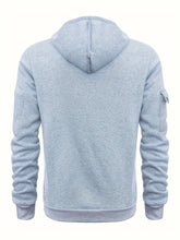 Lade das Bild in den Galerie-Viewer, Men's Solid Long Sleeve Multi-pocket Zipper Pullover