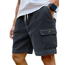 Load image into Gallery viewer, American Men's Heavy Loose Four Seasons Hip Hop Casual Sports Running Corduroy Tooling Shorts
