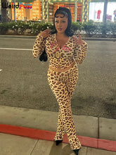 Lade das Bild in den Galerie-Viewer, Weird Puss Leopard Print 2 Piece Set