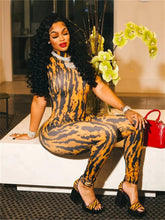 Load image into Gallery viewer, Weird Puss Sexy Stripe Print Jumpsuit