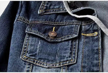 Load image into Gallery viewer, Denim Short Jacket for Women Short Autumn Winter Korean Long-sleeved Slim Hooded Versatile