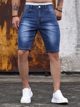 Load image into Gallery viewer, Men's Shorts Strecth Washed Vintage Distressed Pockets Button Basics Shorts