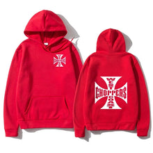 Lade das Bild in den Galerie-Viewer, West Coast Iron Cross Choppers Printed Oversized Hoodie