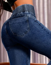 Cargar imagen en el visor de la galería, Vaqueros elegantes de cintura alta con botones delanteros y estilo casual para mujer