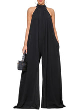 Load image into Gallery viewer, High Neck Sleeveless Wide Leg Jumpsuit