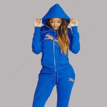 Load image into Gallery viewer, Women's Track Suit Aesthetic Hoodies Sweatshirts Sweatpants 2 Piece Set Zipper Cardigan High quality Sportwear Woman Pants Sets