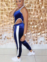 Cargar imagen en el visor de la galería, Sleeveless Cut Out Bodysuit & High Waist Stretchy Pants,