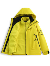 Load image into Gallery viewer, Men's 3-in-1 Jacket with Removable Fleece Liner, Waterproof Windproof Coat for Hiking, Camping, Travel and Daily Outdoor Use