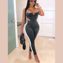 Load image into Gallery viewer, Sleeveless Cut Out Bodysuit & High Waist Stretchy Pants