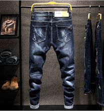 Load image into Gallery viewer, Ripped Jeans Men Slim-fit Denim Pants