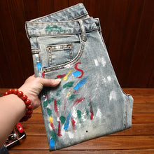 Load image into Gallery viewer, Broken Hole Nostalgic Cassic Slim fit Denim pants