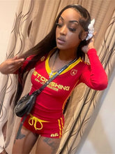 Lade das Bild in den Galerie-Viewer, Weird Puss Women Tracksuit Crop Top 2 Piece Short Set