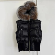 Load image into Gallery viewer, Women's Stylish and Sophisticated, Featuring Detachable Sleeves and a Large Fur Collar. Jacket